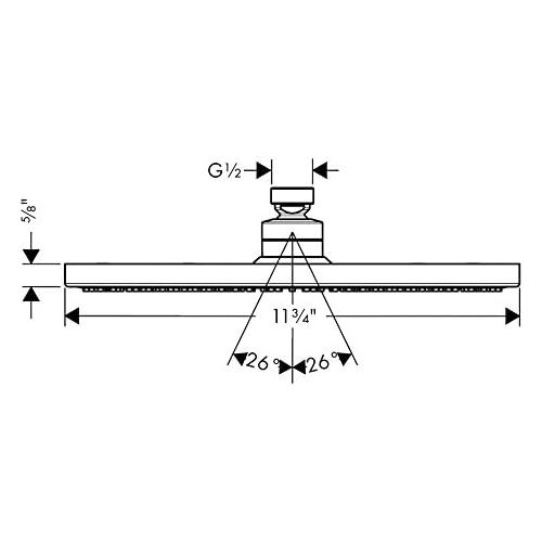  Hansgrohe 27493001 12-Inch Raindance S 300 AIR Shower Head, Chrome