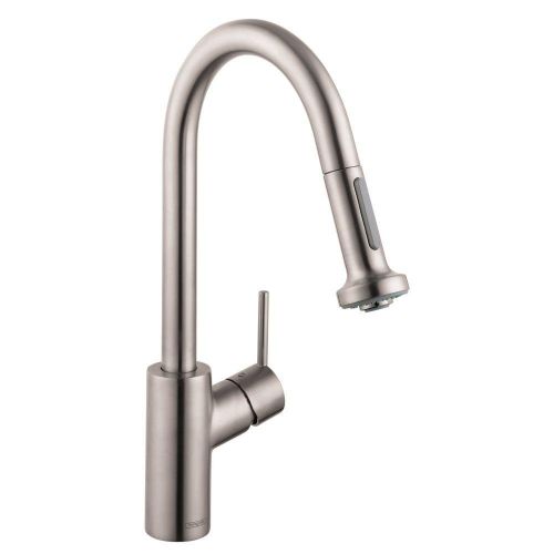  Hansgrohe 04310801 Talis S HighArc Kitchen Faucet, Steel Optik