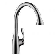 Hansgrohe 06460860 Allegro E Gourmet 2-Spray Professional Style Kitchen Faucet, Pull Out Spout, 1.75 GPM Steel Optic
