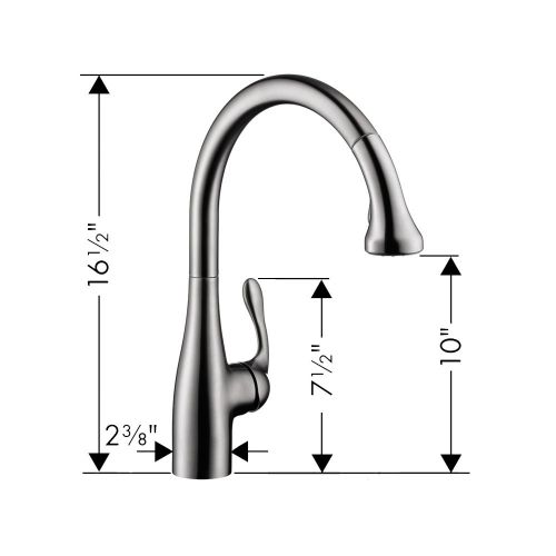  Hansgrohe 06460860 Allegro E Gourmet 2-Spray Professional Style Kitchen Faucet, Pull Out Spout, 1.75 GPM Steel Optic
