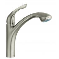 Hansgrohe 04076860 Allegro E Single Hole, Low Arc 1.75GPM 2 Spray Kitchen Faucet 12.6 Height Steel Optic