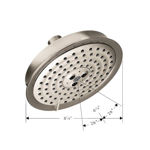  Hansgrohe 28471821 Raindance C 150 AIR Shower Head, Brushed Nickel