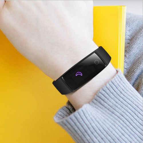  Haodan electronics Color Smart Bluetooth Bracelet, Heart Rate and Blood Pressure Health Fitness Tracker, Fashion Big Screen Sleep Monitoring Sports Smart IP67 Waterproof Bracelet