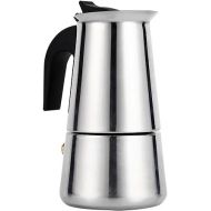 Espresso Maker, 100ml 200ml 300ml 450ml Stainless Steel Moka Pot Coffee Maker Stove Home Office Use (100ml)
