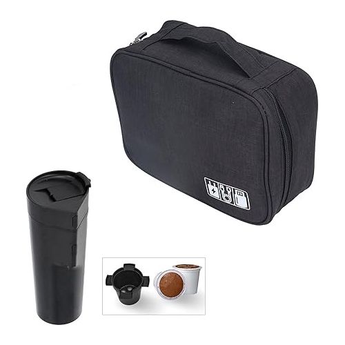  Portable Coffee Machine Storage Bag, Assemblable Compartment Multifunctional Coffee Machine Storage Bag Car Handheld Coffee Machine Travel Bag