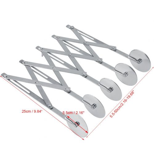  Haofy Einziehbare Multi-Rad Edelstahl Pizza Kochfeld, Antihaft-Rad Kuchen Messer, Brot Kueche Spezialwerkzeuge(5 rounds)