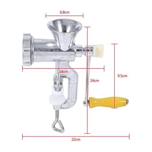  Haofy Fleischwolf Manuelle Aluminiumlegierung Clamp-on Hand Grinder fuer Fleisch und Gemuese