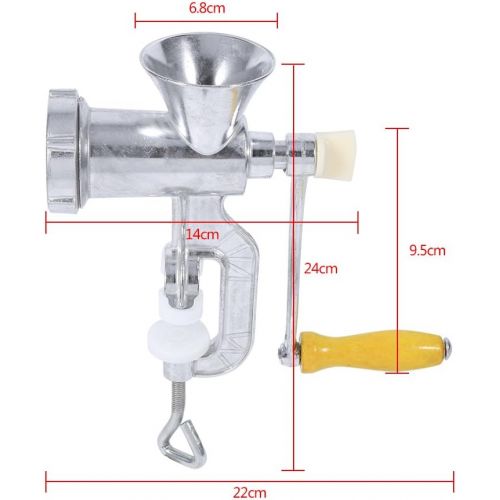  Haofy Fleischwolf Manuelle Aluminiumlegierung Clamp-on Hand Grinder fuer Fleisch und Gemuese