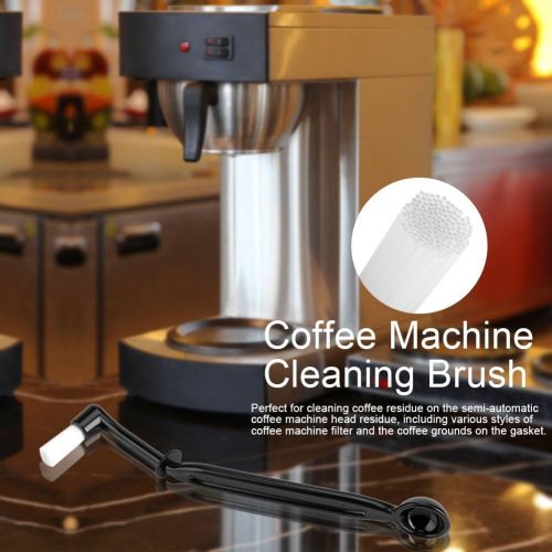  Haofy Dual-Use Nylon Kaffee Reinigungsbuerste Werkzeug-Set fuer Espresso Maschine Gruppe Kopf, Schwarz