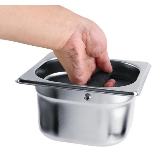  Haofy Coffee Knock Box, Stainless Steel Coffee Residue Bucket Knock Box Holder Container Professional Accessory for Coffee Maker Machine