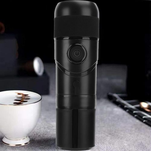  Haofy Mini Maker, Portable Travel Coffee Maker, Electric Coffee Machine Black USB Cable + Car Cigarette Lighter Power Supply Cable