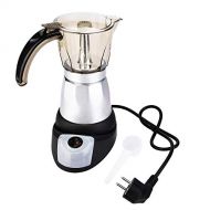 Haofy Aluminum Maker Bold, Lar Capacity Electric Moka Pot Stovetop Coffee Maker Coffee Percolator EU Plug 150ml(300ml)