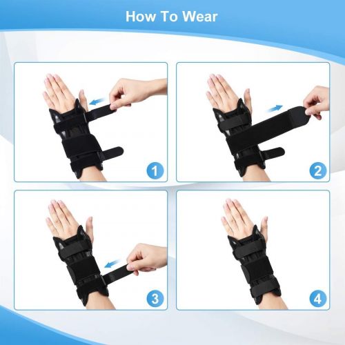  Haofy Wrist Brace, Universal Carpal Tunnel Night Splint Fits Right or Left Hand, Adjustable & Breathable Wrist Support Perfect for Carpal Tunnel, Arthritis, Tendonitis, Sprain, Joi