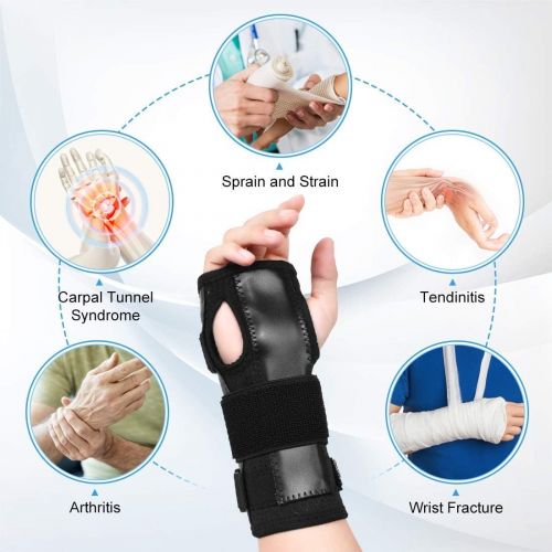  Haofy Wrist Brace, Universal Carpal Tunnel Night Splint Fits Right or Left Hand, Adjustable & Breathable Wrist Support Perfect for Carpal Tunnel, Arthritis, Tendonitis, Sprain, Joi