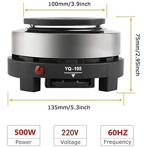  [아마존베스트]Haofy Electric Hob 220 V 500 W Multifunction Hob Single Small Induction Travel Hob for Travel Camping Espresso Coffee Cup (EU Plug)