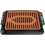 Haofy Electric Indoor Grill, Smokeless Electric Grill Pan, BBQ Skewers, Grill Machine, Automatic Constant Temperature, Grill Plate with Drip Tray (EU)