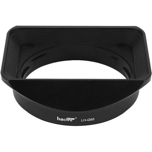  Haoge LH-G65 Bayonet Square Metal Lens Hood Shade with Cap for Fujifilm Fuji Fujinon GF 63mm F2.8 R WR and GF 45mm F2.8 R WR Lens on GFX100 GFX50S GFX50R