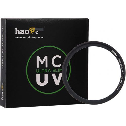  Haoge LH-X54B Square Metal Lens Hood and Haoge 49mm Ultra Slim MC UV for Fujifilm Fuji X100V Camera Accessories Black