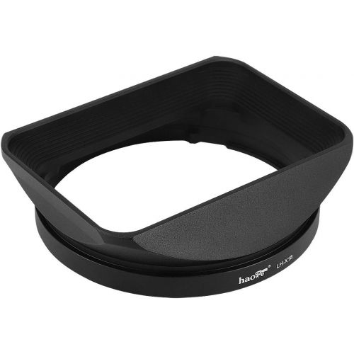  Haoge LH-X18 Bayonet Square Metal Lens Hood Shade with Cap for Fujifilm Fuji Fujinon XF 16-80mm F4 R OIS WR XF16-80mmF4 Lens