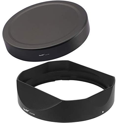  Haoge LH-X165 Square Metal Lens Hood Shade with Metal Cap for Fujifilm Fuji Fujinon XF XF16-55mm F2.8 R LM WR Lens xf 16-55mm/f2.8