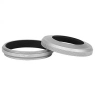Haoge LH-X51W 2in1 All Metal Ultra-Thin Lens Hood with Adapter Ring Set for Fuji Fujifilm FinePix X100V Camera Silver