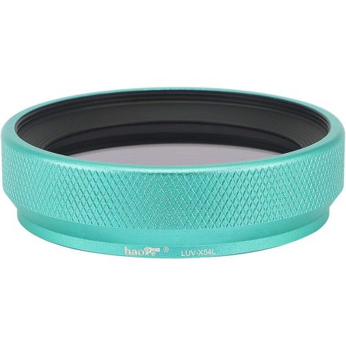  Haoge LUV-X54L Metal Lens Hood with MC UV Protection Multicoated Ultraviolet Lens Filter for Fujifilm Fuji X100V Camera Green