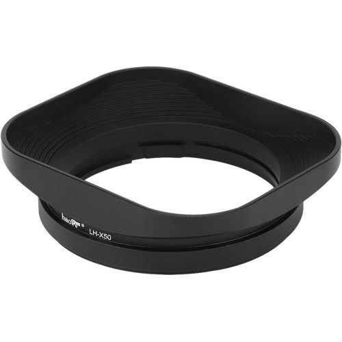  Haoge LH-X50 Bayonet Square Metal Lens Hood for Fujifilm Fuji Fujinon XF 50mm F2 R WR Lens on X-Pro2 X-Pro1 X-T2 X-T1 X-T20 X-T10 X-E2S X-A5 X-A20 X-E3 X-H1