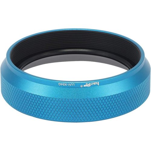  Haoge LUV-X54G Metal Lens Hood with MC UV Protection Multicoated Ultraviolet Lens Filter for Fujifilm Fuji X100V Camera Blue