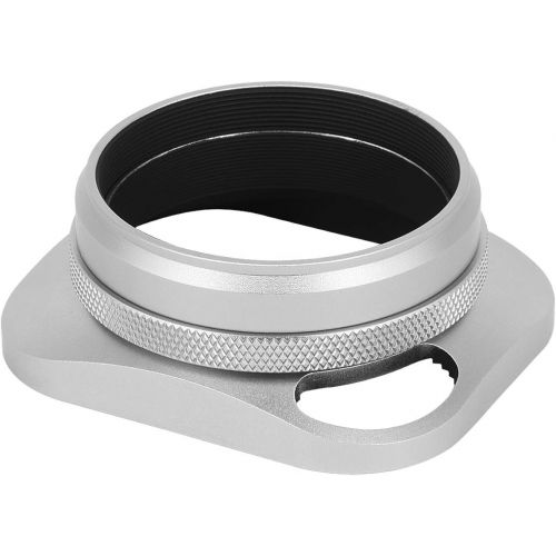  Haoge LH-ES3 Square Metal Lens Hood Hollow Out Designed with 49mm Adapter Ring with Cap for Fujifilm Fuji FinePix X100 X100S X100T X70 X100F X100V Camera Replaces LH-X100 AR-X100 L