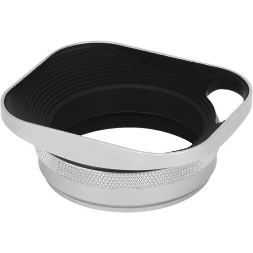  Haoge LH-ES3 Square Metal Lens Hood Hollow Out Designed with 49mm Adapter Ring with Cap for Fujifilm Fuji FinePix X100 X100S X100T X70 X100F X100V Camera Replaces LH-X100 AR-X100 L