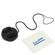 Haoge 37mm Center Pinch Snap On Front Lens Cap Cover with Cap Keeper for Canon Nikon Sony Fujifilm Sigma Tamron and Other 37mm Filter Thread Lens