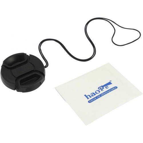  Haoge 37mm Center Pinch Snap On Front Lens Cap Cover with Cap Keeper for Canon Nikon Sony Fujifilm Sigma Tamron and Other 37mm Filter Thread Lens