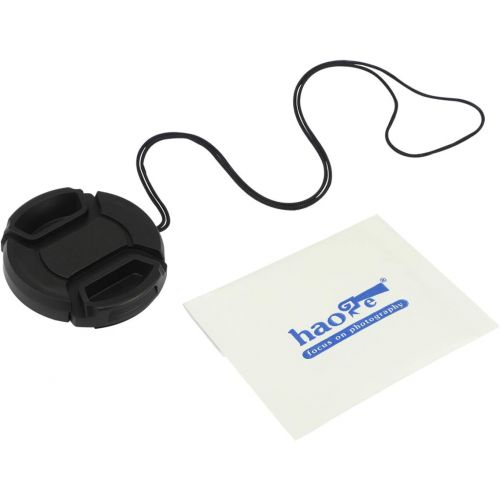  Haoge 40.5mm Center Pinch Snap On Front Lens Cap Cover with Cap Keeper for Canon Nikon Sony Fujifilm Sigma Tamron and Other 40.5mm Filter Thread Lens