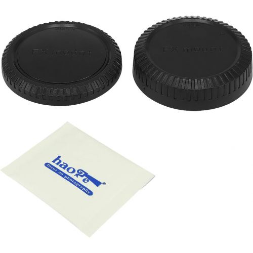  Haoge Camera Body Cap and Rear Lens Cap Cover Kit for Fujifilm X FX Mount Camera Lens Such as X-Pro1 X-Pro2 X-Pro3 X-T1 X-T2 X-T3 X-T10 X-T20 X-T30 X-E1 X-E2 X-E2s X-E3 X-A10 X-A20