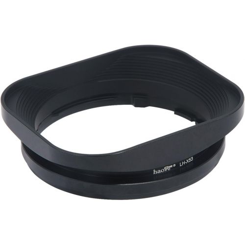  Haoge LH-X53 Bayonet Square Metal Lens Hood for Fujifilm Fuji Fujinon XF 35mm F1.4 R / XF35mmF1.4 R, XF 18mm F2 R / XF18mmF2 R, XF 60mm F2.4 R Macro / XF60mmF2.4 R Macro Lens