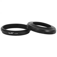 Haoge LH-X51B 2in1 All Metal Ultra-Thin Lens Hood with Adapter Ring Set for Fuji Fujifilm FinePix X100V Camera Accessories Black