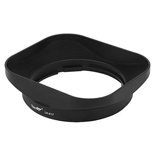  Haoge LH-X17 Bayonet Square Metal Lens Hood for Fujifilm Fuji Fujinon XF 16mm F2.8 R WR XF16mmF2.8 Lens on X-Pro2 X-Pro1 X-T2 X-T1 X-T20 X-T10 X-E2S X-A5 X-A20 X-E3 X-H1