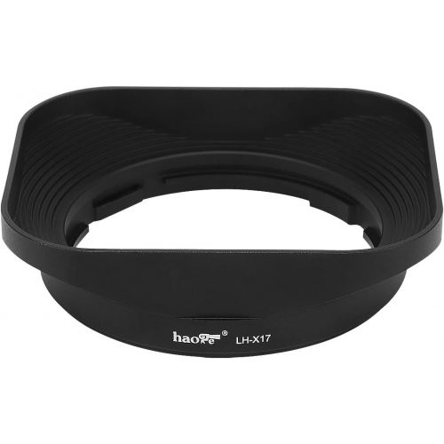  Haoge LH-X17 Bayonet Square Metal Lens Hood for Fujifilm Fuji Fujinon XF 16mm F2.8 R WR XF16mmF2.8 Lens on X-Pro2 X-Pro1 X-T2 X-T1 X-T20 X-T10 X-E2S X-A5 X-A20 X-E3 X-H1