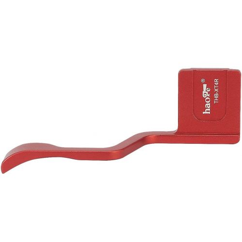  Haoge THB-XT4R Metal Hot Shoe Thumb Up Rest Hand Grip for Fujifilm Fuji X-T1 X-T2 X-T3 X-T4 XT1 XT2 XT3 XT4 Camera Red