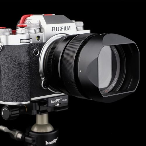  Square Metal Lens Hood for Fujifilm XF 23mm F1.4 R, Fuji XF 56mm F1.2 R and Fujinon XF 56mm F1.2 R APD Lens Replaces Fuji LH-XF23 Lens Hood Haoge LH-X23B Dedicated Shade with Metal