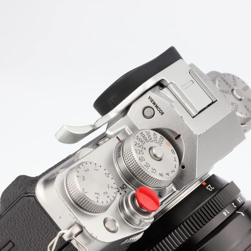  Haoge THB-XT4S Metal Hot Shoe Thumb Up Rest Hand Grip for Fujifilm Fuji X-T1 X-T2 X-T3 X-T4 XT1 XT2 XT3 XT4 Camera Silver