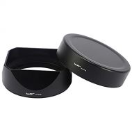 Haoge Lens Hood Metal Square Bayonet for Fujifilm XF35mmF2 R WR, XF23mmF2 R WR XC 35mm F2, Fuji 35mm F2, 23mm F2 Lens Hood, with Metal Front Cap, Replaces Fujifilm LH-XF35-2 LH XF3