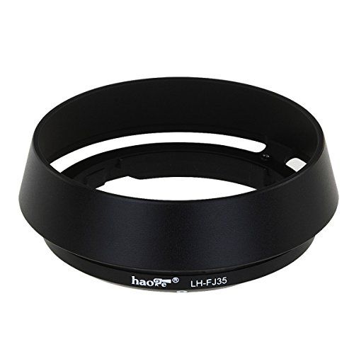  Haoge LH-FJ35 Bayonet Round Metal Lens Hood for Fujifilm Fuji Fujinon XF 35mm f/2 R WR XF35mmF2, XF 23mm f2 R WR XF23mmF2 and XC 35mm F2 XC35mmF2 Lens Replace LH-XF35-2