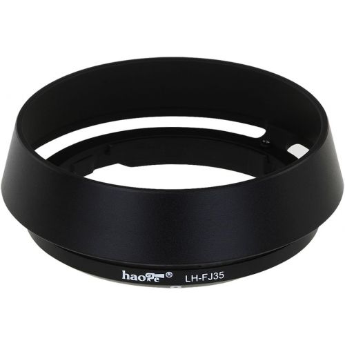  Haoge LH-FJ35 Bayonet Round Metal Lens Hood for Fujifilm Fuji Fujinon XF 35mm f/2 R WR XF35mmF2, XF 23mm f2 R WR XF23mmF2 and XC 35mm F2 XC35mmF2 Lens Replace LH-XF35-2