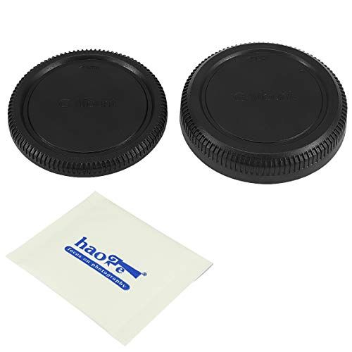  Haoge Camera Body Cap and Rear Lens Cap Cover Kit for Fujifilm G GF GFX Mount Camera Lens Such as GFX 50S 50R 100