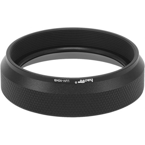  Haoge LUV-X54B Metal Lens Hood with MC UV Protection Multicoated Ultraviolet Lens Filter for Fujifilm Fuji X100V Camera Black