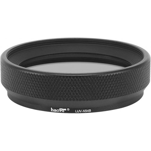  Haoge LUV-X54B Metal Lens Hood with MC UV Protection Multicoated Ultraviolet Lens Filter for Fujifilm Fuji X100V Camera Black