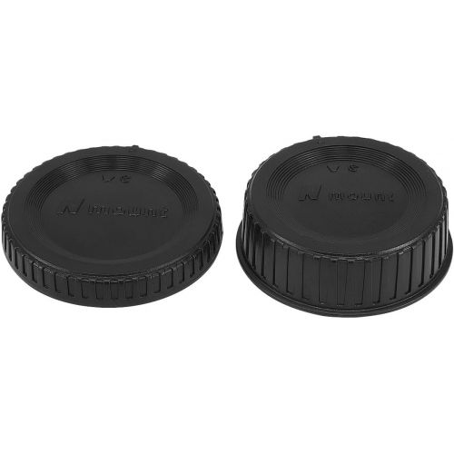  Haoge Camera Body Cap and Rear Lens Cap Cover Kit for Nikon F Mount Camera Lens Such as D4S D5 D6 D40X D600 D610 D750 D800 D800E D810 D810A D850 D3300 D3400 D3500 D5300 D5500 D5600