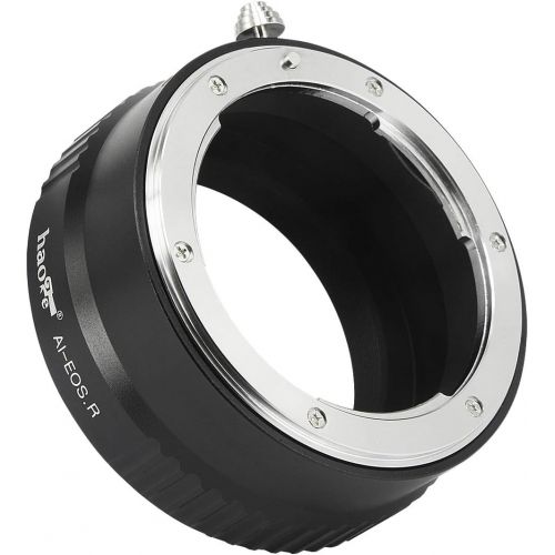  Haoge Manual Lens Mount Adapter for Nikon Nikkor F/AI/AIS/D Lens to Canon RF Mount R5 R6 Mirrorless Camera Such as Canon EOS R