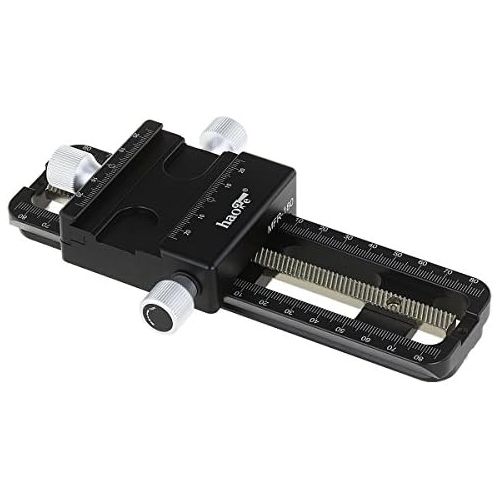  Haoge MFR-180 Macro Focusing Rail Slider for Precision Focus Stacking Nodal Slide Macro Close-up Photography built-in Arca type Quick Release Clamp and Arca Dovetail Groove